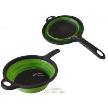 Друшляк складний силіконовий з довгою ручкою d-240 мм (№0445)